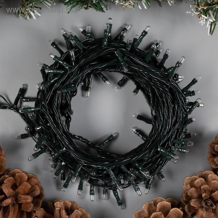 Гирлянда «Нить» 7 м, IP20, тёмная нить, 180 ламп, свечение тёплое белое, 8 режимов, 220 В Гирлянда «Нить» 7 м, IP20, тёмная нить, 180 ламп, свечение тёплое белое, 8 режимов, 220 В