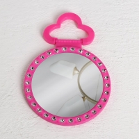 Зеркало настольное - подвесное &laquo;Круг&raquo;, с рамкой под фотографию, d зеркальной поверхности 12 см, фасовка 10 шт, цвет МИКС