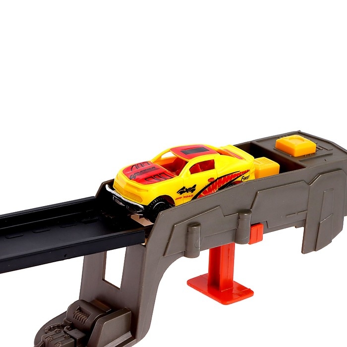 Автотрек &laquo;Дино-трек&raquo;, с запуском, звуковые эффекты, с 10 машинами