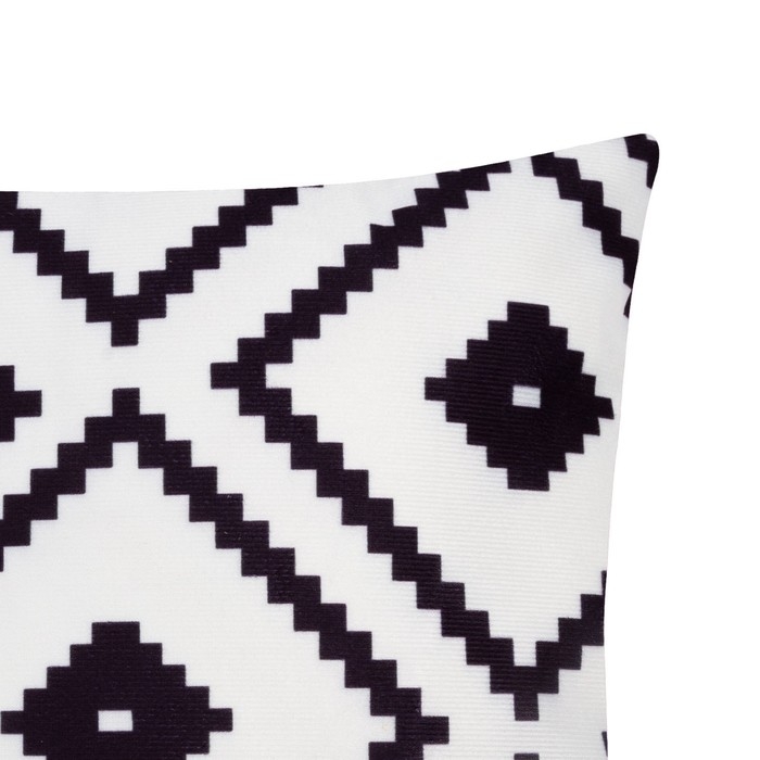 Наволочка декоративная Этель Геометрия «Графика» 40х40 см, велюр Наволочка декоративная Этель Геометрия «Графика» 40х40 см, велюр