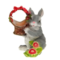 Садовая фигура "Зайка с лукошком" 29х26х32см Садовая фигура "Зайка с лукошком" 29х26х32см