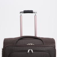 Чемодан большой 95 л (L), отдел на молнии, с расширением, кодовый замок, 4 колеса, 2 наружных кармана, цвет коричневый Чемодан большой 95 л (L), отдел на молнии, с расширением, кодовый замок, 4 колеса, 2 наружных кармана, цвет коричневый