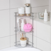 Полка угловая 3-х ярусная Slim, 25×18×45 см, цвет хром Полка угловая 3-х ярусная Slim, 25×18×45 см, цвет хром