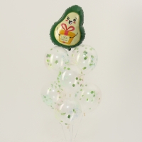 Набор воздушных шаров &laquo;Авокадо&raquo;, фольга, латекс, 7 шт.