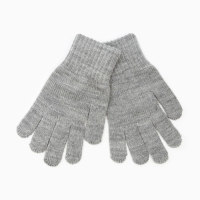 Перчатки одинарные детские, цвет светло-серый, размер 14 (7-9 лет) Перчатки одинарные детские, цвет светло-серый, размер 14 (7-9 лет)