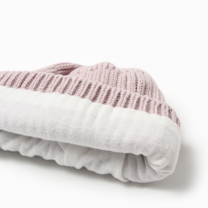 Шапка Крошка Я, р. 46-48см, 1-3 года, пудровый