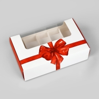 Коробка для эклеров с вкладышами &laquo;Бант&raquo;, 25 х 15 х 7 см