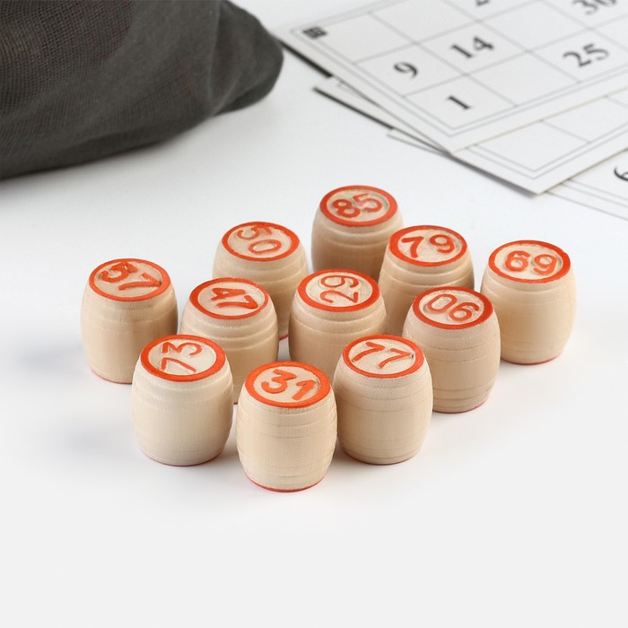 Русское лото, деревянное, настольная игра, с бочонками