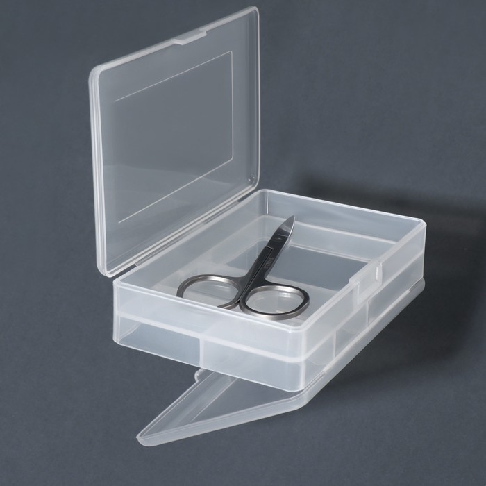 Органайзер для хранения, с крышкой, двусторонний, 10,2 &times; 7 &times; 3,2 см, цвет белый