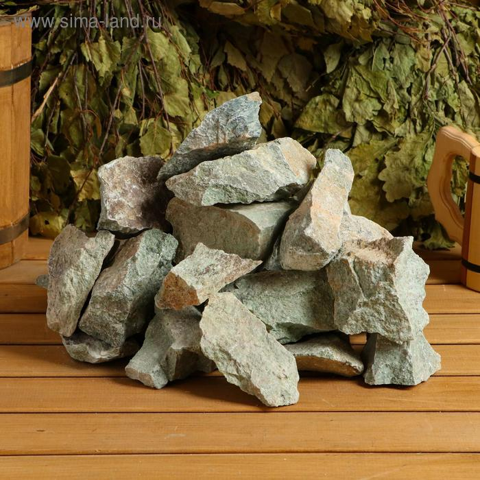 Камень для бани Камень для бани "Жадеит" колотый, ведро 20 кг, фракция 70-120 мм