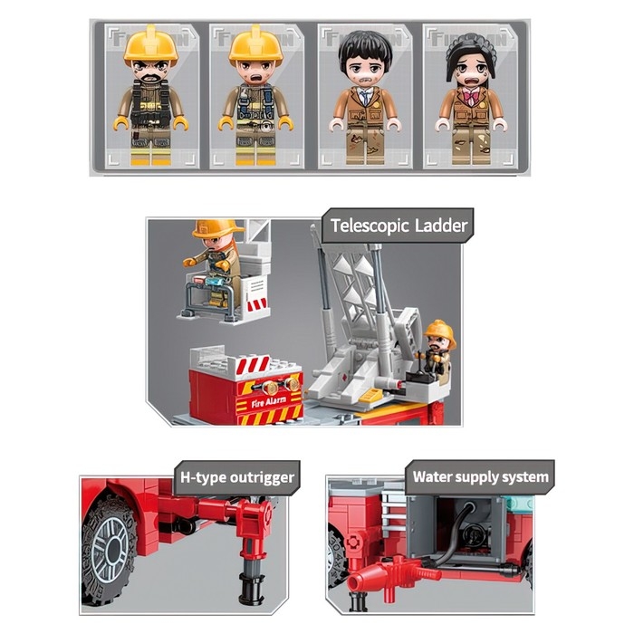 Конструктор Огнеборцы &laquo;Пожар в многоэтажке&raquo;, 686 деталей