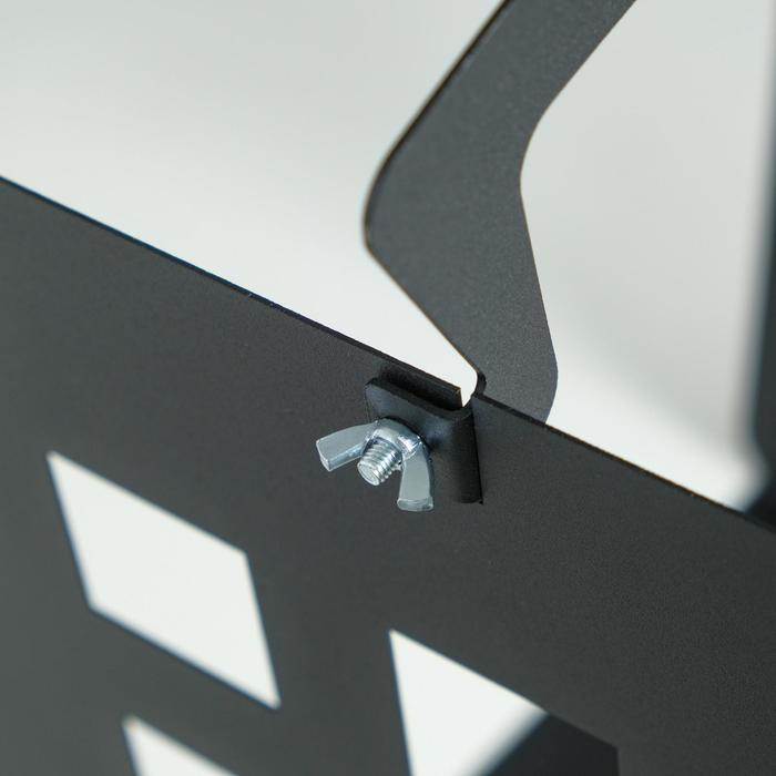 Дровница стальная 47&times;35&times;45 см, с ручкой