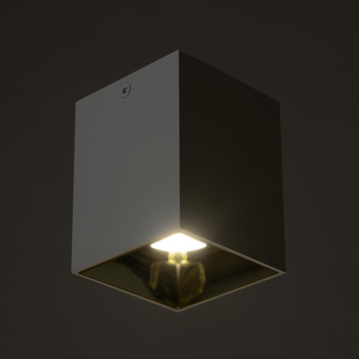 Светильник Светильник "Кубик" LED 4000К 10Вт DIM220 белый золото 7,5х7,5х9,5см