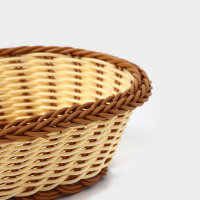 Корзинка для подачи овальная Доляна &laquo;Молочный шоколад&raquo;, 25&times;17 см, цвет молочный