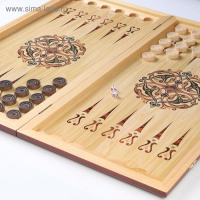 Нарды деревянные большие, с шашками "Питер-Ростральная колонна", настольная игра, 60 х 60 см