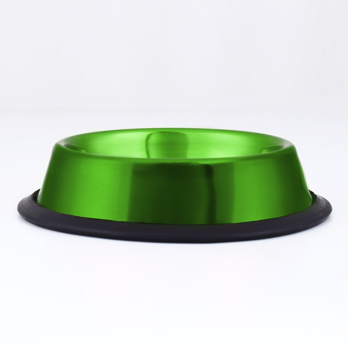Миска с нескользящим основанием декоративная цветная, 230 мл, зелёная Миска с нескользящим основанием декоративная цветная, 230 мл, зелёная