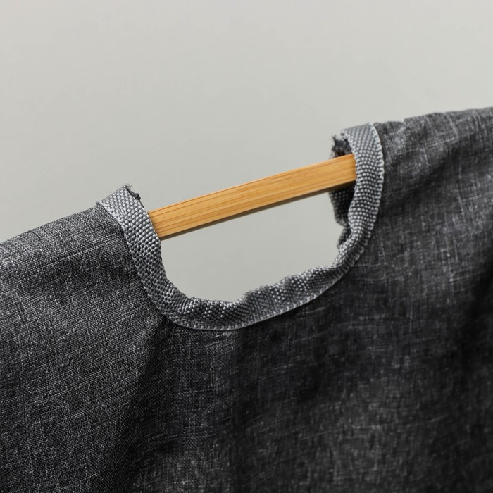 Корзина для белья Доляна «Лён», с крышкой, 37×43×66 см, цвет серый Корзина для белья Доляна «Лён», с крышкой, 37×43×66 см, цвет серый