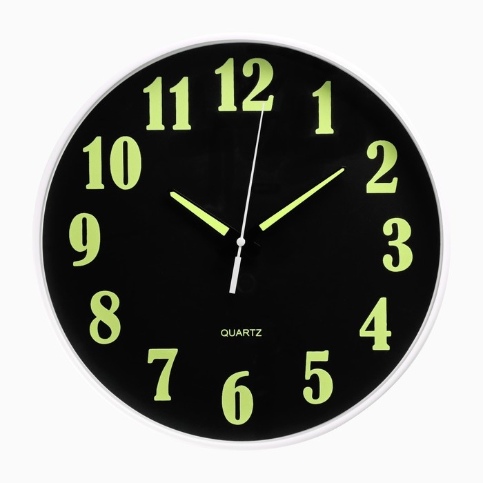 Часы настенные Часы настенные "Илони", d-30 см, плавный ход, флуоресцентные