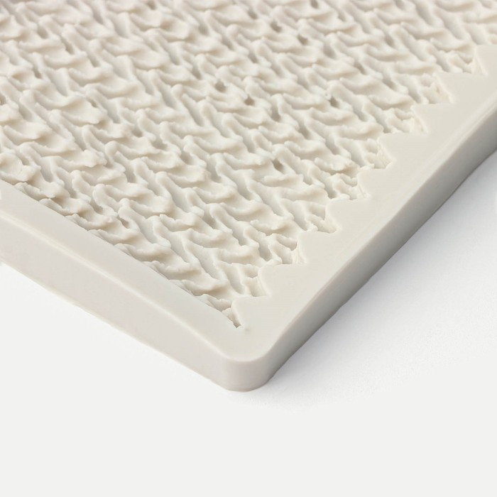 Молд Доляна &laquo;Вязание&raquo;, силикон, 19,7&times;11,5&times;1,3 см, цвет серый