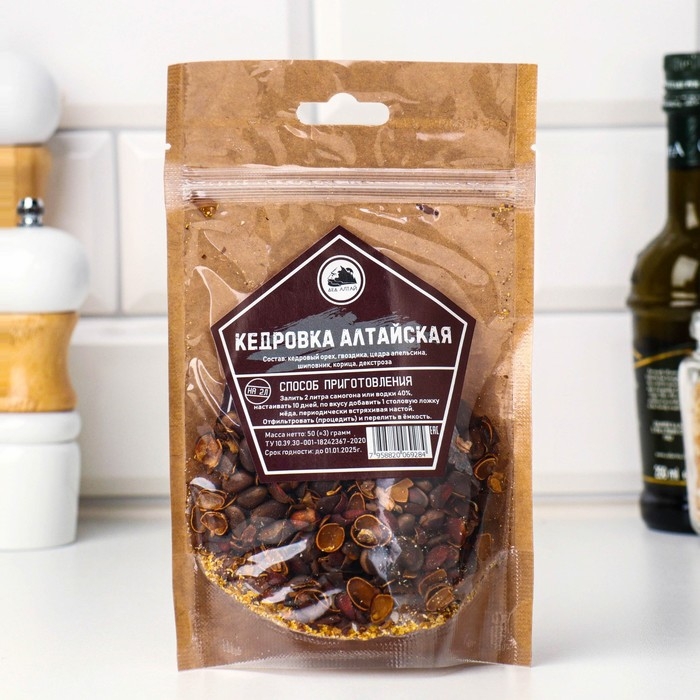 Набор из трав и специй для приготовления настойки Набор из трав и специй для приготовления настойки "Кедровка Алтайская"