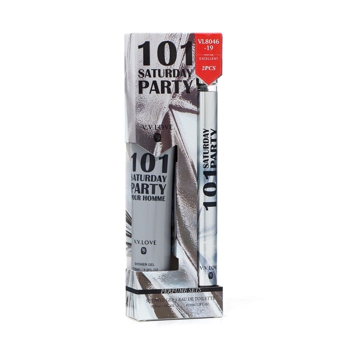 Парфюмерный набор мужской 101 SaturDay Party: Туалетная вода, 35мл + Лосьон для тела, 35мл Парфюмерный набор мужской 101 SaturDay Party: Туалетная вода, 35мл + Лосьон для тела, 35мл