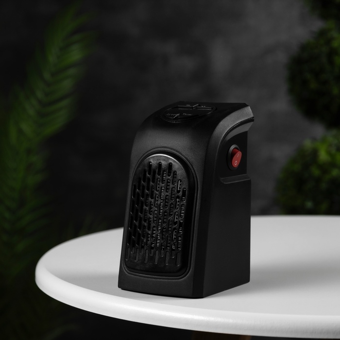 Портативный обогреватель Luazon LTO-02, 400Вт, 23 м&sup2;, 2 режима, чёрный, от сети