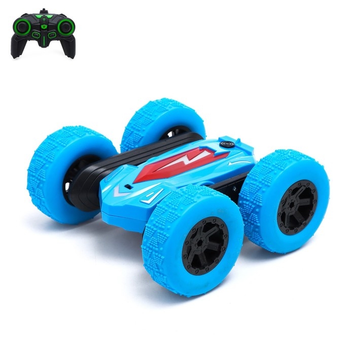 Машина - перевёртыш радиоуправляемая &laquo;Трюкач&raquo;, работает от аккумулятора, цвет синий