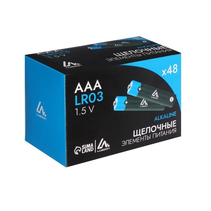 Батарейка алкалиновая (щелочная) Luazon, AAA, LR03, блистер, 4 шт Батарейка алкалиновая (щелочная) Luazon, AAA, LR03, блистер, 4 шт