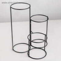 Подставка для цветов Доляна «Каскад», d=8,3см., 18×17×22 см, цвет чёрный Подставка для цветов Доляна «Каскад», d=8,3см., 18×17×22 см, цвет чёрный