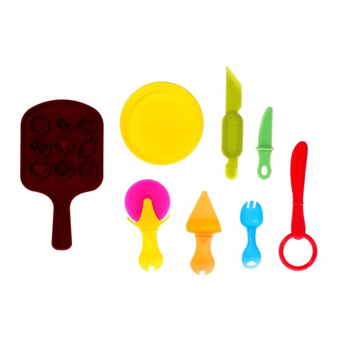 Набор для игры с пластилином &laquo;Пиццерия&raquo;, 4 баночки с пластилином