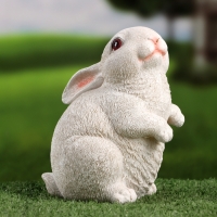 Садовая фигура "Заяц" белый, 11х11х18см /// Садовая фигура "Заяц" белый, 11х11х18см ///