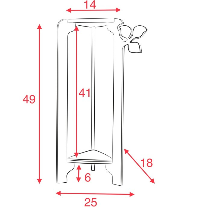 Стойка-полка для цветов двухъярусная Стойка-полка для цветов двухъярусная "Флора" 49х27х25 см, неокрашенная (для декорирования)