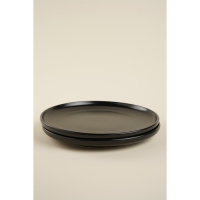 Набор фарфоровых тарелок SL Home &laquo;Дарк&raquo;, d=25,5 см, цвет чёрный
