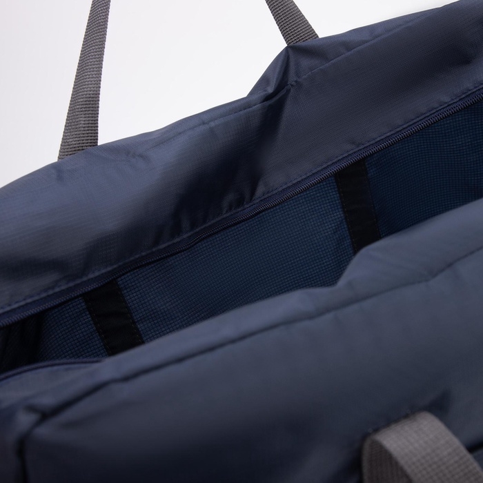 Сумка дорожная на молнии, наружный карман, держатель для чемодана, цвет синий Сумка дорожная на молнии, наружный карман, держатель для чемодана, цвет синий