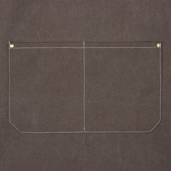 Фартук Этель с карманами цвет серый,  75*68 см п/э 50%, хл 50%