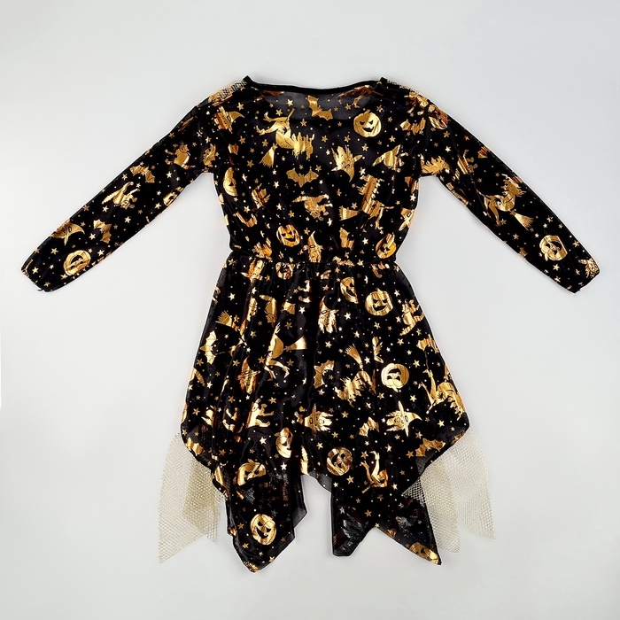 Карнавальный набор &laquo;Маленькая злодейка&raquo;: платье, шляпа, чулки, сумка, рост 104-110 см