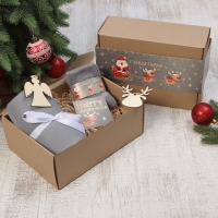 Набор подарочный &laquo;Новый год: Счастье&raquo; плед и аксессуары