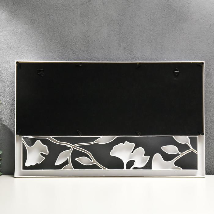 Фоторамка пластик на 4 фото 6,5x9, 10x15, 20x15 см Фоторамка пластик на 4 фото 6,5x9, 10x15, 20x15 см "Листья" 43x26 см