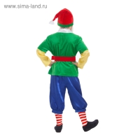 Карнавальный костюм &laquo;Гном зелёный&raquo;, колпак, жакет, бриджи, борода, пояс, р. 32, рост 122-128 см