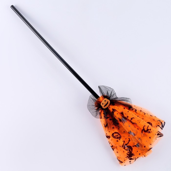 Карнавальный аксессуар метла Карнавальный аксессуар метла "Тыква"