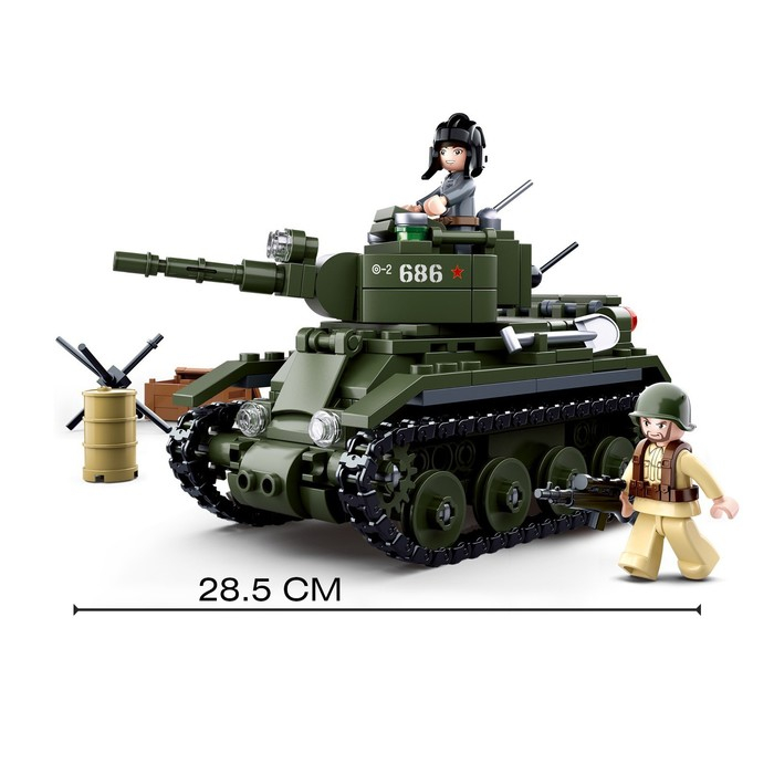 Конструктор Армия ВОВ &laquo;Боевой танк БТ-2&raquo;, 347 деталей