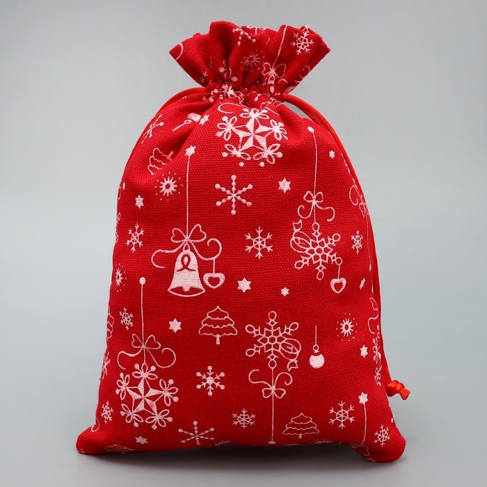 Мешочек подарочный холща &laquo;Яркий Новый Год&raquo;, 16 х 24 см +/- 1.5 см, Новый год
