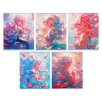 Тетрадь 48 листов в клетку Calligrata TOP "Подводная сказка", обложка мелованный картон, голография, блок офсет, белизна 95%, МИКС Тетрадь 48 листов в клетку Calligrata TOP "Подводная сказка", обложка мелованный картон, голография, блок офсет, белизна 95%, МИКС