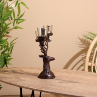 Подсвечник на 4 свечи "Олень" алюминий 26х13х30 см Подсвечник на 4 свечи "Олень" алюминий 26х13х30 см