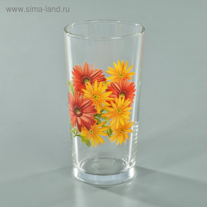 Набор стаканов &laquo;Букеты&raquo; для коктейля, 230 мл, 6 шт, рисунок МИКС