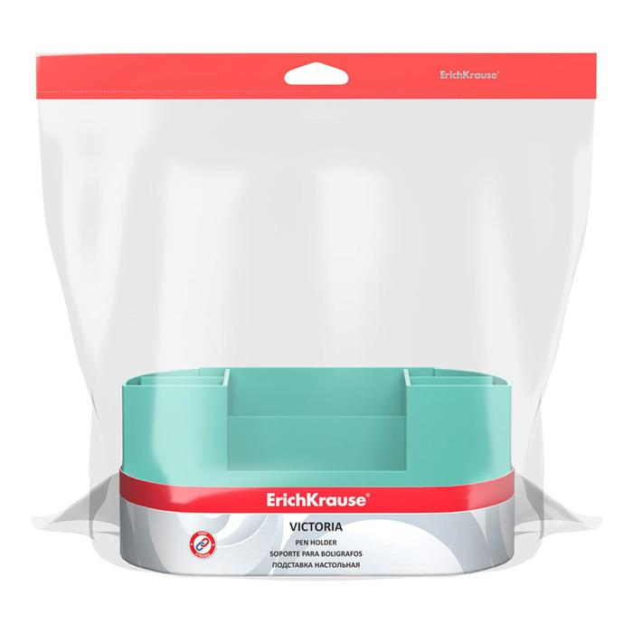 Подставка-органайзер для канцелярии ErichKrause Victoria, Подставка-органайзер для канцелярии ErichKrause Victoria, "Pastel", мятная