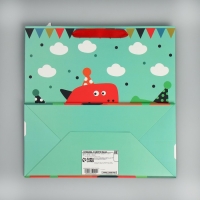 Пакет подарочный, упаковка, &laquo;Динозавр: Весёлый праздник&raquo;, 26.5 х 26.5 х 13 см,