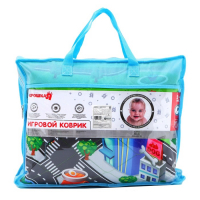 Игровой коврик-сумка для детей &laquo;Дороги&raquo;, размер 200х155x0,5 см, Крошка Я