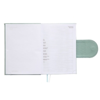 Ежедневник недатированный A5, 160 листов, deVENTE.Contea, твёрдая обложка из искусственной кожи с поролоном, блок 70 г/м2, бирюзовый