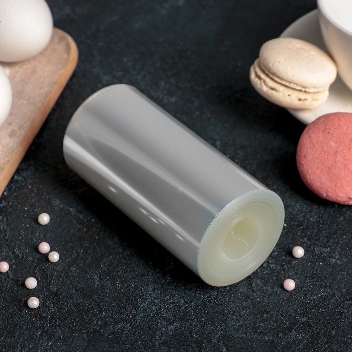 Лента ацетатная для обтяжки тортов, длина 8 метров, h=10,2 см, плотность 175 мкм Лента ацетатная для обтяжки тортов, длина 8 метров, h=10,2 см, плотность 175 мкм